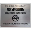 NYC no SMOKING Hotel Sign