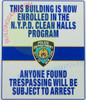 NYPD CLEAN HALLWAYS  Building Sign