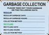 GARBAGE COLLECTION Hotel Sign GARBAGE COLLECTION Hotel Sign
