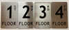 Sign Floor Number set  - 4-Pack Metal Floor s, Aluminum s for First, Second, Third, Fourth Floor  (silver) Sign Floor Number set  - 4-Pack Metal Floor s, Aluminum s for First, Second, Third, Fourth Floor  (silver)