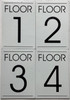 Floor number set Compliance Sign