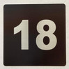 Sign Apartment number  - UNIT NUMBER  (BLACK, DOUBLE SIDED TAPE) -Broadway Line (APT 18)