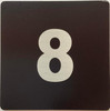 Sign Apartment number  - UNIT NUMBER  (BLACK, DOUBLE SIDED TAPE) -Broadway Line (APT 8)