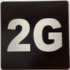 Sign Apartment number 2G  - UNIT NUMBER 2G /SUITE 2G  (BLACK, DOUBLE SIDED TAPE) -Broadway Line