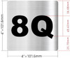 Sign Apartment number 8Q  - UNIT NUMBER 8Q  (SILVER, DOUBLE SIDED TAPE) -Broadway Line