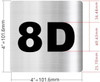Sign Apartment number 8D  - UNIT NUMBER 8D  (SILVER, DOUBLE SIDED TAPE) -Broadway Line