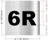 Sign Apartment number 6R  - UNIT NUMBER 6R  (SILVER, DOUBLE SIDED TAPE) -Broadway Line