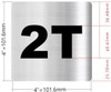 Sign Apartment number 2T  - UNIT NUMBER 2T  (SILVER, DOUBLE SIDED TAPE) -Broadway Line
