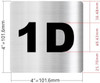 Sign Apartment number 1D  - UNIT NUMBER 1D  (SILVER, DOUBLE SIDED TAPE) -Broadway Line