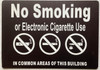 NYC NO SMOKING OR ELECTRONIC CIGARETTES IN COMMAND AREA OF THIS BUILDING  Sign NYC NO SMOKING OR ELECTRONIC CIGARETTES IN COMMAND AREA OF THIS BUILDING  Sign