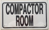 SIGN Compactor Room  (White Aluminium Rust Free) SIGN Compactor Room  (White Aluminium Rust Free)