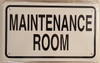 SIGNAGE MAINTENANCE ROOM  (White Aluminium rust free) SIGNAGE MAINTENANCE ROOM  (White Aluminium rust free)