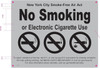 NYC NO SMOKING OR ELECTRONIC CIGARETTES Hotel Sign NYC NO SMOKING OR ELECTRONIC CIGARETTES Hotel Sign