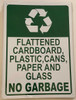 Flattened Cardboard, Plastic, Cans, Paper And Glass Flattened Cardboard, Plastic, Cans, Paper And Glass
