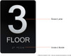 Black Floor number  -Tactile Graphics Grade 2 Braille Text with raised letters  Signage Black Floor number  -Tactile Graphics Grade 2 Braille Text with raised letters  Signage