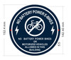 No Battery power E-Bikes  Sign No Battery power E-Bikes  Sign