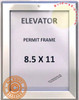 Elevator Permit FRAME (Lockable !!!, Silver, Heavy Duty, Aluminum) Elevator Permit FRAME (Lockable !!!, Silver, Heavy Duty, Aluminum)