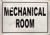 Mechanical Room Sign Mechanical Room Sign
