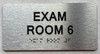 EXAM ROOM S with Raised letters/Image & Grade 2 Braille - Includes Red Adhesive pad for Easy Installation  Safety Sign EXAM ROOM S with Raised letters/Image & Grade 2 Braille - Includes Red Adhesive pad for Easy Installation  Safety Sign