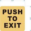 Hpd Sign PUSH TO EXIT (Gold color, aluminium inch)- The Gold Mountain Line