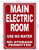 MAIN ELECTRIC ROOM Signage