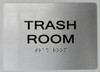 HOTEL TRASH ROOM SIGN