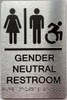 ADA GENDER NEUTRAL UNISEX ACCESSIBLE RESTROOM SIGN ADA GENDER NEUTRAL UNISEX ACCESSIBLE RESTROOM SIGN