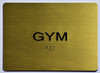 TACTILE HOTEL GYM SIGN