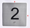BRAILLE ELEVATOR JAMB- 2 SIGN