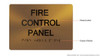 HOTEL FIRE CONTROL PANEL SIGN