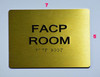 HOTEL DIRECTIONAL SIGN FACP ROOM GOLD 5X7- HOTEL DIRECTIONAL SIGN FACP ROOM GOLD 5X7-