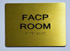 TACTILE HOTEL FACP ROOM GOLD 5X7- SIGN TACTILE HOTEL FACP ROOM GOLD 5X7- SIGN