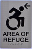 TACTILE HOTEL AREA OF REFUGE LEFT SIGN TACTILE HOTEL AREA OF REFUGE LEFT SIGN