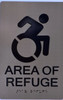 HOTEL ADA AREA OF REFUGE SIGN HOTEL ADA AREA OF REFUGE SIGN