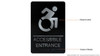 BRAILLE ACCESSIBLE ENTRANCE DIRECTIONAL SIGN BRAILLE ACCESSIBLE ENTRANCE DIRECTIONAL SIGN