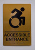 ADA ACCESSIBLE ENTRANCE DIRECTIONAL SIGN ADA ACCESSIBLE ENTRANCE DIRECTIONAL SIGN
