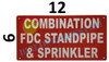 Combination FDC Standpipe and Sprinkler Building Sign
