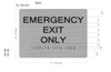 BRAILLE EMERGENCY EXIT ONLY SIGN BRAILLE EMERGENCY EXIT ONLY SIGN