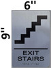 BRAILLE EXIT STAIRS SIGN BRAILLE EXIT STAIRS SIGN