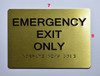 HOTEL EMERGENCY EXIT ONLY SIGN HOTEL EMERGENCY EXIT ONLY SIGN