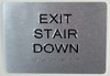 HOTEL ADA EXIT STAIR DOWN TACTILE SIGN