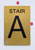 BRAILLE STAIR A SIGN
