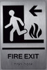 HOTEL ADA FIRE EXIT LEFT ARROW SIGN HOTEL ADA FIRE EXIT LEFT ARROW SIGN