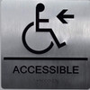 TACTILE HOTEL ACCESSIBLE LEFT ARROW SIGN