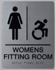 HOTEL ADA WOMEN'S FITTING ROOM ACCESSIBLE WITH SYMBOL SIGN HOTEL ADA WOMEN'S FITTING ROOM ACCESSIBLE WITH SYMBOL SIGN