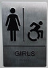 ADA GIRLS ACCESSIBLE RESTROOM SIGN ADA GIRLS ACCESSIBLE RESTROOM SIGN