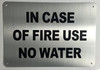 in CASE of FIRE  USE NO Water s Safety Sign in CASE of FIRE  USE NO Water s Safety Sign