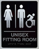 ADA UNISEX FITTING ROOM SIGN ADA UNISEX FITTING ROOM SIGN
