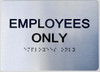 ADA EMPLOYEES ONLY SIGN