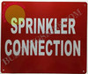 Sprinkler Connection  Safety Sign Sprinkler Connection  Safety Sign